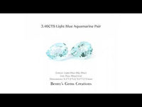 3.46CTS Light Blue Aquamarine Pair - Benny's Gems Creations
