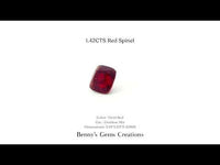 1.42CTS Red Spinel gemstone with vivid red color