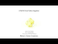 1.73CTS Vivid Yellow Sapphire with bright, eye-catching color