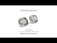 3.54CTS Grey Spinel Pair with refined brilliance and modern appeal, and sophisticated silver-grey hues