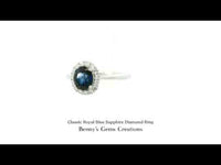 Classic Royal Blue Sapphire Diamond Ring