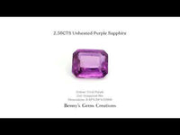 2.56CTS Unheated Purple Sapphire - Benny's Gems Creations

