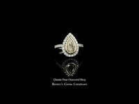 Classic Yellow Pear Diamond Ring showcasing a pear-cut center stone in timeless classic setting