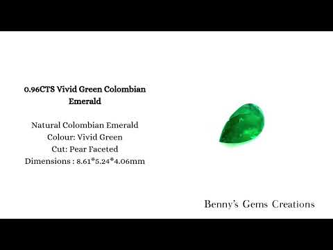 0.96CTS Vivid Green Colombian Emerald