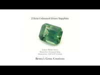 2.11cts Unheated Green Sapphire