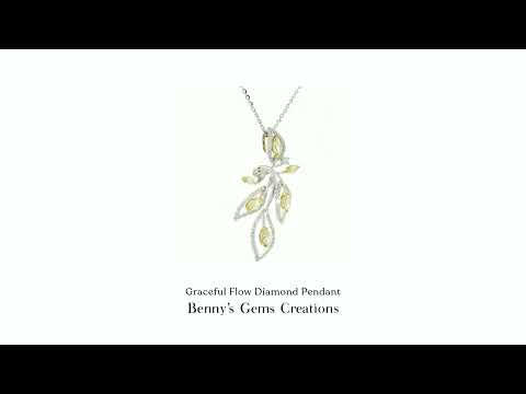 Graceful Flow Diamond Pendant featuring a fluid curved design adorned with sparkling round brilliant diamonds, elegant and timeless fine jewelry piece in white gold