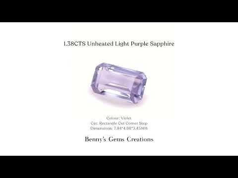 1.38CTS Unheated Light Purple Sapphire