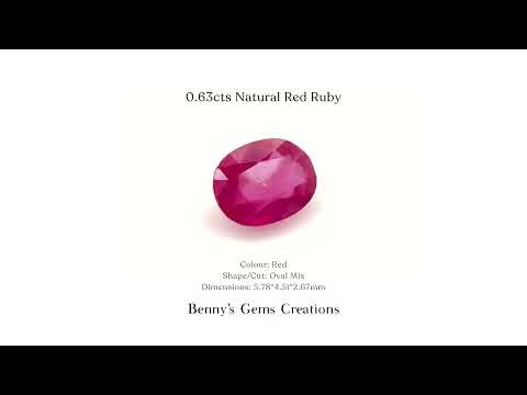 0.63cts Natural Red Ruby
