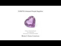 3.09CTS Unheated Purple Sapphire - Benny's Gems Creations