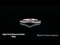 Light Pink Diamond Stack Ring