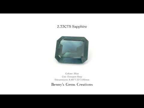 Premium 2.33 carat sapphire gem for bespoke ring settings