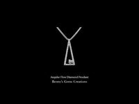 Angular Flow Diamond Pendant showcasing a modern geometric design with sparkling round-cut diamonds set in elegant white gold, exuding contemporary sophistication.