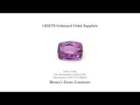 1.60CTS Unheated Violet Sapphire - Benny's Gems Creations
