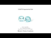 2.91cts Light Blue Aquamarine gemstone pair for fine jewelry