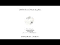 1.26CTS Natural White Sapphire with bright white color and brilliant cut