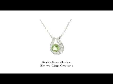 Sapphire Diamond Pendant