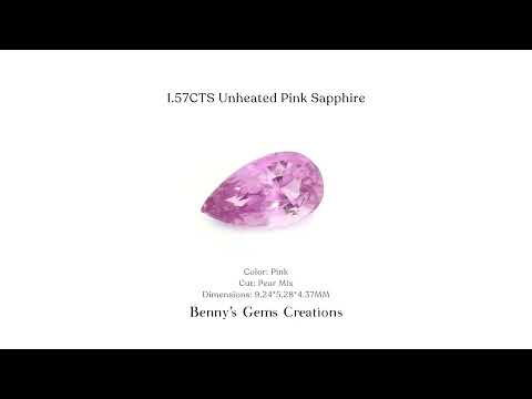 1.57cts Natural Unheated Pink Sapphire for Rings