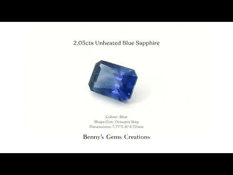 2.05cts Unheated Blue Sapphire