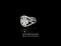 Dazzling White Dahlia Diamond Ring