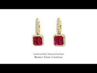 Luminous Ruby Diamond Earrings