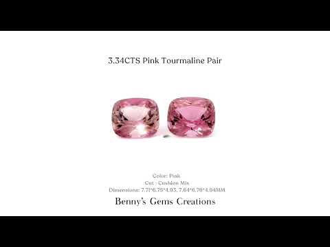 3.34CTS Pink Tourmaline Pair