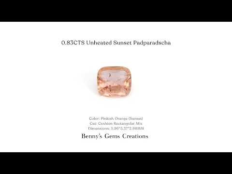 Natural 0.83cts Sunset Padparadscha Sapphire for Fine Jewelry
