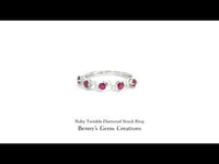 Elegant Ruby Twinkle Diamond Stack Ring featuring vibrant rubies and sparkling diamonds