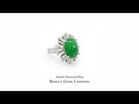 Jadeite Diamond Ring featuring vivid green jadeite and brilliant diamonds