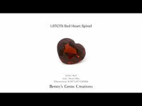 1.97 carat red heart spinel – natural gemstone with vivid red color and exceptional brilliance, expertly cut in a romantic heart shape, perfect for fine jewelry.
