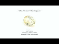 1.77 carats unheated yellow sapphire with vibrant golden-yellow color, natural untreated gemstone ideal for fine jewelry settings