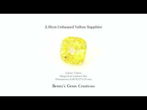 2.19cts Unheated Yellow Sapphire