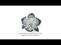 Royal Orchid Blue Sapphire Diamond Ring inspired by orchid design with brilliant diamonds in fine white gold setting