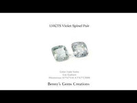 1.14 carat violet spinel pair – matching natural gemstones with rich violet color and excellent clarity, perfect for earrings or custom fine jewelry.