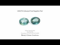 1.82CTS Unheated Teal Sapphire Pair - Benny's Gems Creations
