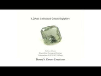 1.59cts Unheated Green Sapphire - Benny's Gems Creations
