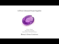 1.035cts Unheated Purple Sapphire