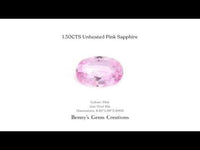 1.50CTS Unheated Pink Sapphire - Benny's Gems Creations