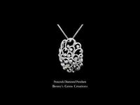 Peacock Diamond Pendant crafted in fine jewelry with dazzling diamond accents