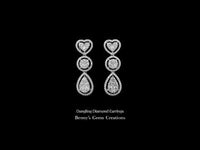 Dangling Diamond Earrings featuring dangling diamonds in fine jewelry setting