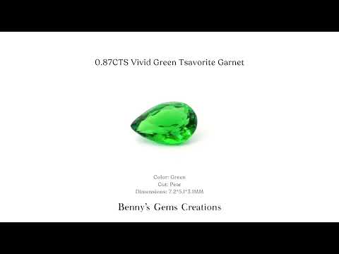 0.87 carat vivid green tsavorite garnet – natural gemstone with bright green color and excellent clarity, perfect for fine jewelry or custom rings.