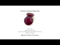 3.25cts Unheated Ruby Pair