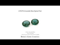 1.57CTS Greenish Blue Spinel Pair - Benny's Gems Creations

