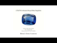 1.75CTS Unheated Royal Blue Sapphire