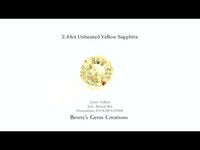 2.44cts Unheated Yellow Sapphire - Benny's Gems Creations
