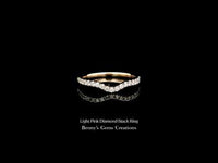 Light pink diamond stack ring with a delicate feminine sparkle