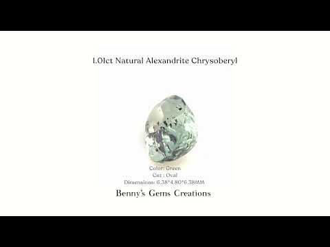 1.01cts Natural Alexandrite Chrysoberyl Gemstone with Color-Changing Brilliance