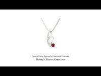 Ruby Butterfly Diamond Pendant
