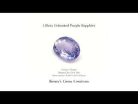 1.01cts Unheated Purple Sapphire