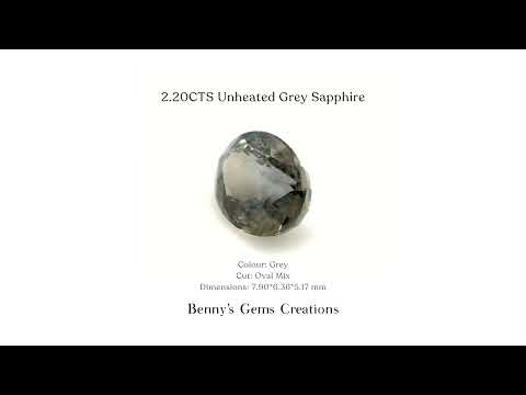 2.20CTS Unheated Grey Sapphire