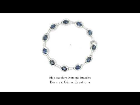 Blue Sapphire Diamond Bracelet